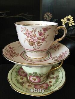 6 Bell, Tuscan, Roslyn, Colclough, Rosina English Teacup & Saucer Lot