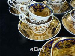 6 SETS C1830 ANTIQUE RIDGWAY PORCELAIN TRIO TEA COFFEE CUP & SAUCERS P. 2/1088 b