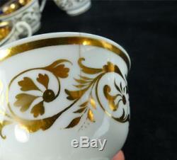 6 SETS C1830 ANTIQUE RIDGWAY PORCELAIN TRIO TEA COFFEE CUP & SAUCERS P. 2/1088 b