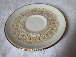 6 set GREECE 24 K Gold TEA CUP & SAUCER Greek Mythology Gold White 6 Cups
