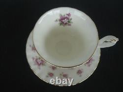 6 vintage royal albert sweet violets tea cups & saucers tea set teaset