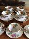 (7) Antique Charles Ahrenfeldt Limoges France Tea Cups Saucers Floral