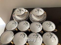 8 Antique 3 5/8 Tea Cup & Saucer Haviland Limoges Rajah Pattern c 1921