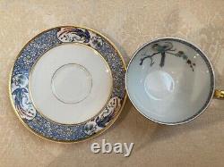 8 Antique 3 5/8 Tea Cup & Saucer Haviland Limoges Rajah Pattern c 1921