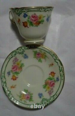 8 Mintons Lady Clare Roses Demitasse Tea cup and Saucer Teacup Embossed England