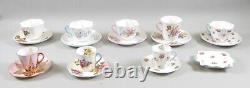 8 Mixed Patterns SHELLEY Dainty Shape Cup & Saucer Sets Coffee, Tea, Demitasse