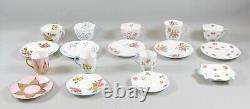 8 Mixed Patterns SHELLEY Dainty Shape Cup & Saucer Sets Coffee, Tea, Demitasse