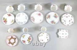 8 Mixed Patterns SHELLEY Dainty Shape Cup & Saucer Sets Coffee, Tea, Demitasse