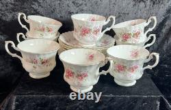 8 Vtg Royal Albert Lavender Rose Tea Cup & Saucer Set Of 8 1 England Bone China