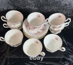 8 Vtg Royal Albert Lavender Rose Tea Cup & Saucer Set Of 8 1 England Bone China