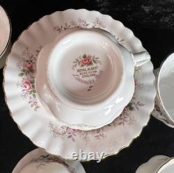 8 Vtg Royal Albert Lavender Rose Tea Cup & Saucer Set Of 8 1 England Bone China