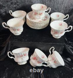 8 Vtg Royal Albert Lavender Rose Tea Cup & Saucer Set Of 8 1 England Bone China