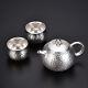999 Sterling Silver+porcelain Tea Pot Matching Tea Cups Health Care Xishi Pot
