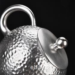 999 sterling silver+porcelain tea pot matching tea cups health care xishi pot