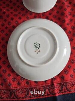 ALKA KUNST KRONACH Bavaria TEA CUP & SAUCER Red, White & Gold Gilt Germany. Wow