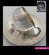 Antique 1880s French Sterling Silver & Vermeil Coffee/tea Cup & Saucer 194g