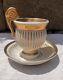 Antique 19th Century Old Paris Gold Porcelain Cup & Saucer 1830's