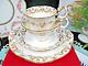 Antique Coalport Tea Cup & Saucer Adelaide Shape Gold Gilt Teacup Trio +