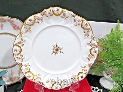 ANTIQUE Coalport tea cup & saucer Adelaide shape gold gilt teacup TRIO +