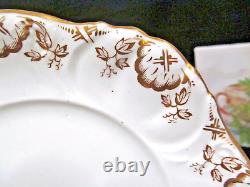 ANTIQUE Coalport tea cup & saucer Adelaide shape gold gilt teacup TRIO +