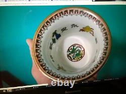 ANTIQUE ORIENTAL Gold Gilded CHINA TEA CUP & SAUCER & LID (Set of 4 X 3 pc.)