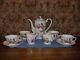 Antique Tea Cups And Saucers Set 12 Pcs Rose Pattern China Pitcher Creamer