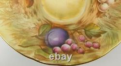 AYNSLEY England ORCHARD FRUIT GOLD TEA CUP & SAUCER N. Brunt & D. Jones