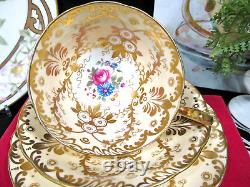 AYNSLEY tea cup & saucer pink floral chintz gold teacup 1920s England trio