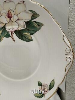 Allyn Nelson Tea Cup, Saucer & Plate Fine English Bone China Floral YellowithWhite