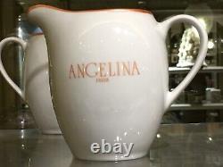 Angelina's Of Paris Tea Cups & Saucers (2) And Hot Chocolate Pot Nib Paris