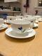 Anna Artistry Teacup And Saucer Set Of 10 Blue Flowers #4654372 Mint Condition