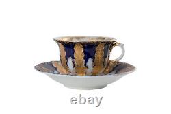 Antique 1815-1860 Germany MEISSEN Gilt Tea cup & saucer Marked 12.5 cm