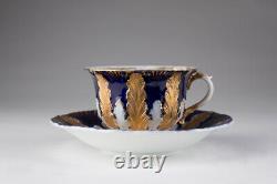 Antique 1815-1860 Germany MEISSEN Gilt Tea cup & saucer Marked 12.5 cm