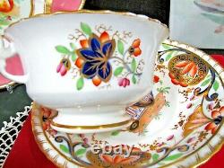 Antique 1830's Ridgway tea cup and saucer Imari cobalt blue painted teacup