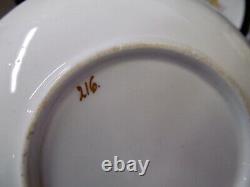 Antique 1830's Ridgway tea cup and saucer trio Cobalt blue & gold gilt teacup