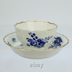 Antique 18C Worcester Tea Cup or Bowl & Saucer E. J. Sidebotham Collection PC