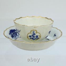 Antique 18C Worcester Tea Cup or Bowl & Saucer E. J. Sidebotham Collection PC