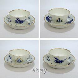 Antique 18C Worcester Tea Cup or Bowl & Saucer E. J. Sidebotham Collection PC