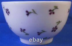 Antique 18thC Nyon Porcelain Floral Teabowl Cup & Saucer Porzellan Tasse Swiss