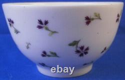 Antique 18thC Nyon Porcelain Floral Teabowl Cup & Saucer Porzellan Tasse Swiss