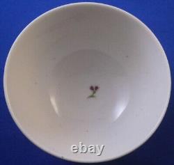 Antique 18thC Nyon Porcelain Floral Teabowl Cup & Saucer Porzellan Tasse Swiss