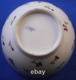 Antique 18thC Nyon Porcelain Floral Teabowl Cup & Saucer Porzellan Tasse Swiss