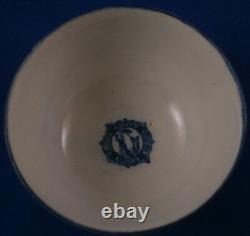 Antique 18thC Worcester Porcelain Blue & White Tea Cup & Saucer Porzellan Tasse