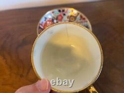 Antique 18th 19th English George III Worcester Imari Porcelain Tea Cup & Saucer