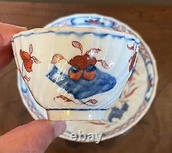 Antique 18th 19th c. English New Hall Porcelain Tea Cup & Saucer Chinese Imari