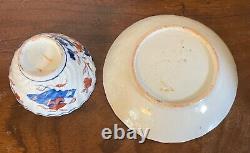 Antique 18th 19th c. English New Hall Porcelain Tea Cup & Saucer Chinese Imari