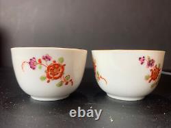 Antique 18th C. Meissen Porcelain Tea Cup Flowers With Marcolini Mark (1774-1814)
