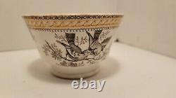 Antique 18th Century 1770's Bristol English Transferware Brown Yellow Tea Cup