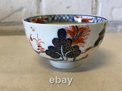 Antique 18th Century Lowestoft Tea Cup Bowl & Saucer Kakiemon Imari Style