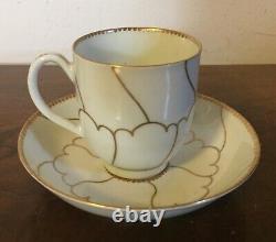 Antique 18th c. English Worcester Porcelain Tea Cup and Saucer Georgian Dr. Wall